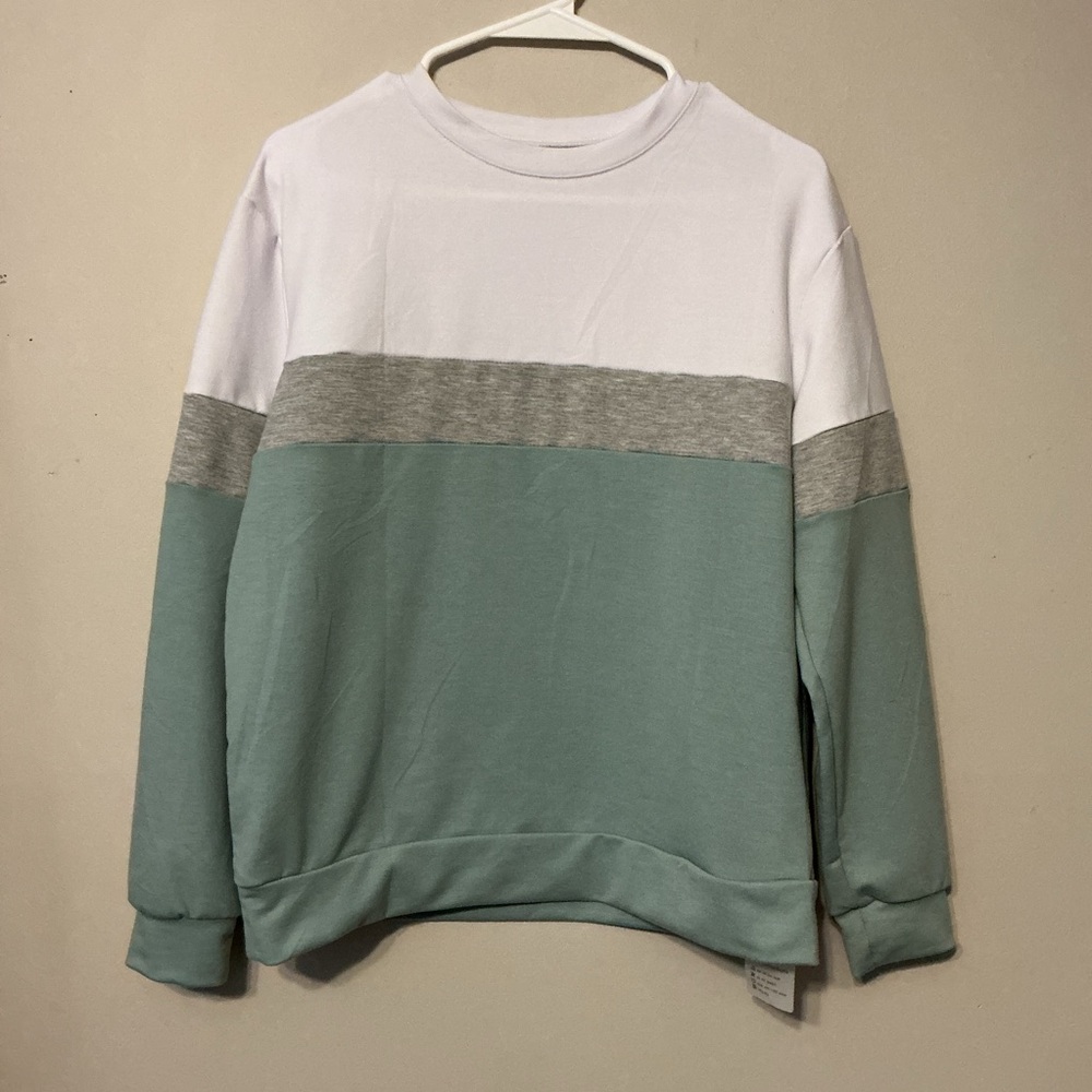 Colorblock Crewneck Sweater